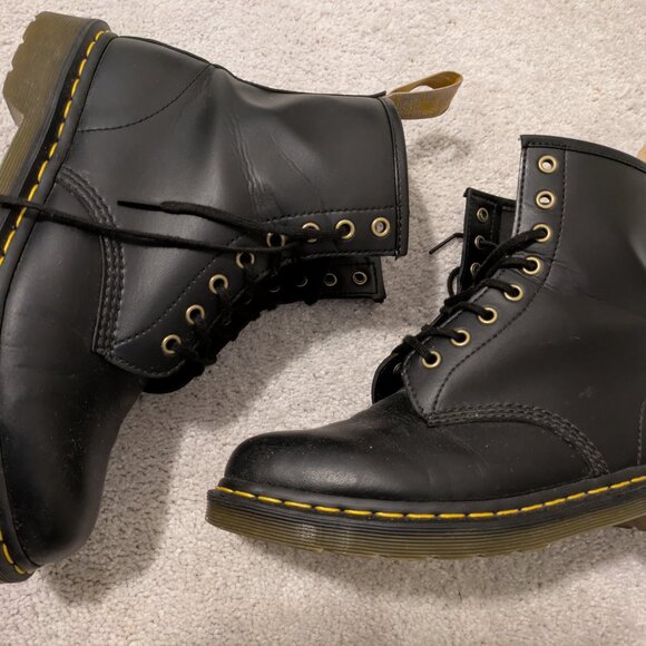 Dr. Martens Vegan 1460 Felix Lace Up Boots - Black - Size 11W or 10M - Picture 2 of 4